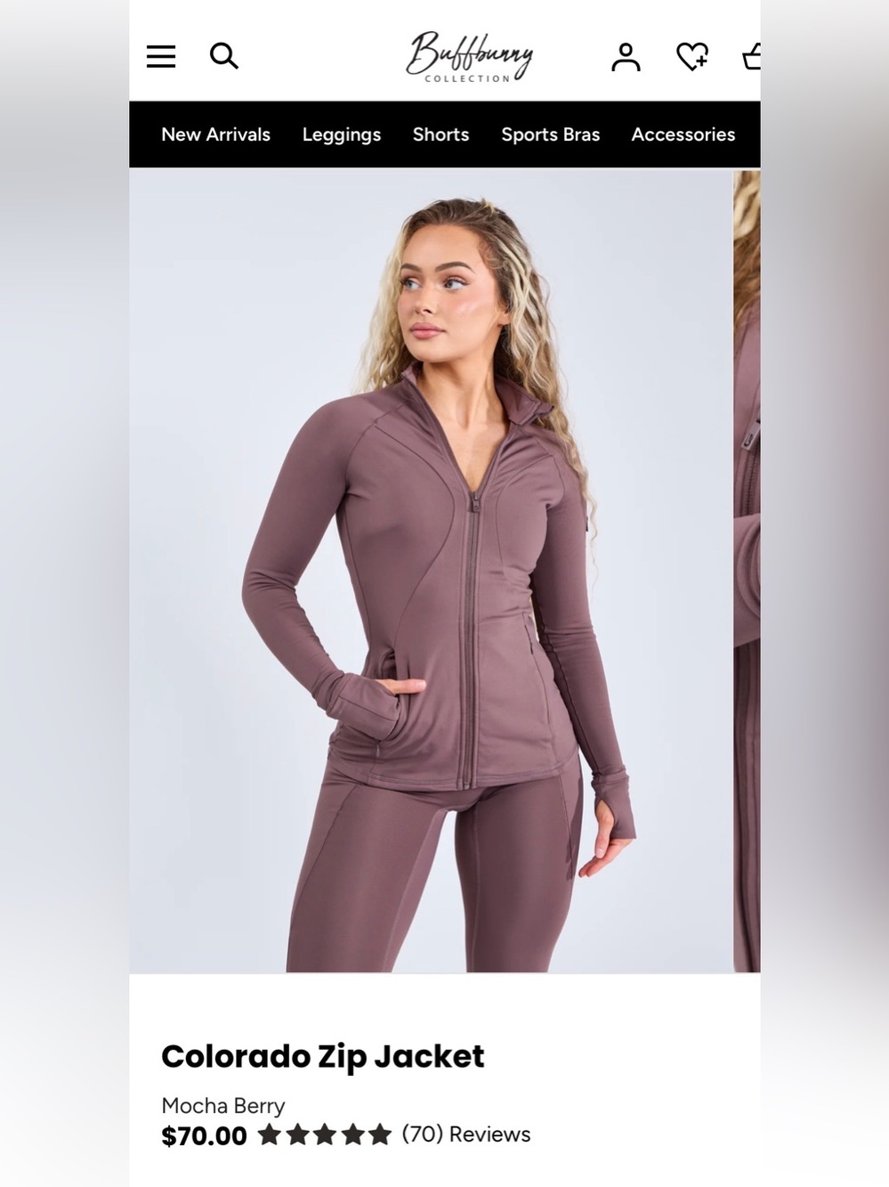 BuffBunny Mocha Berry Athletic Jacket - Picture 2 of 6
